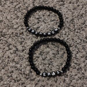Taylor Swift Black Beaded Bracelets (2)